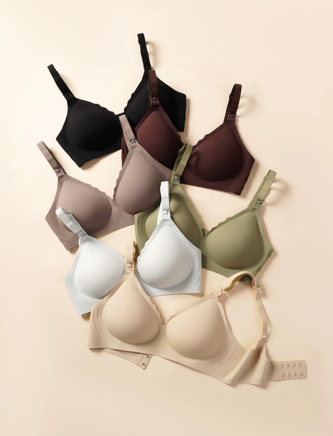 Maternity bra with push-up front to prevent sagging Seamless breathable and comfortable nursing push-up bra