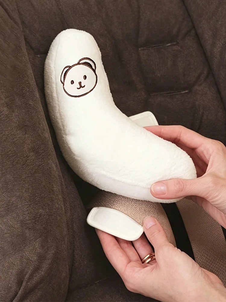 1Pc Car Seat Headrest. Baby H-Shaped Neck Pillow, Soft and Fluffy Head Support, Adjustable Velcro Design, Suitable for Car Seats, a Must-Have for Baby Strollers