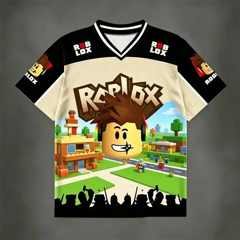 Summer Boy's Casual Graphic Kid Adult T-Shirt Boy Tee Outdoor Roblox Game 3D Print Sport Men's T-shirt Gift