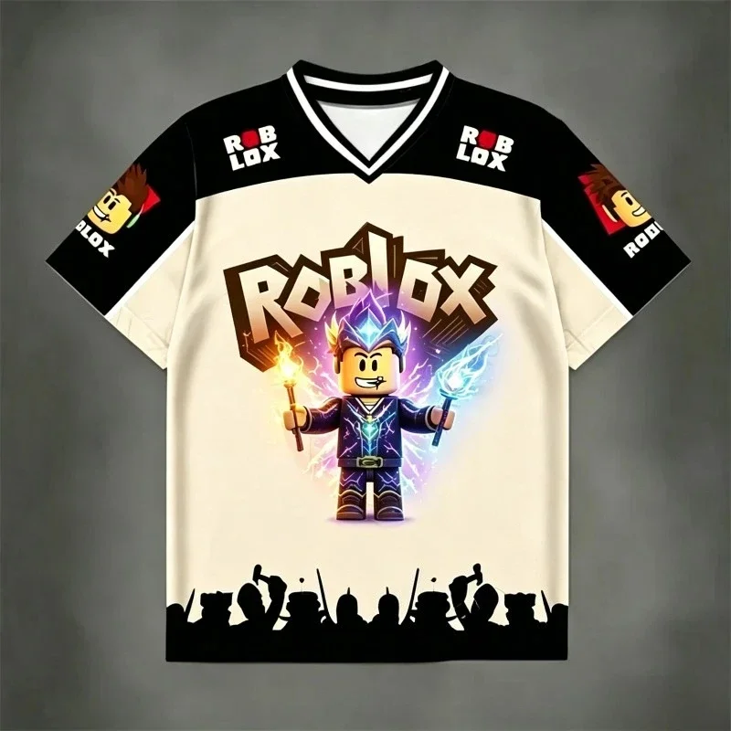 Summer Boy's Casual Graphic Kid Adult T-Shirt Boy Tee Outdoor Roblox Game 3D Print Sport Men's T-shirt Gift