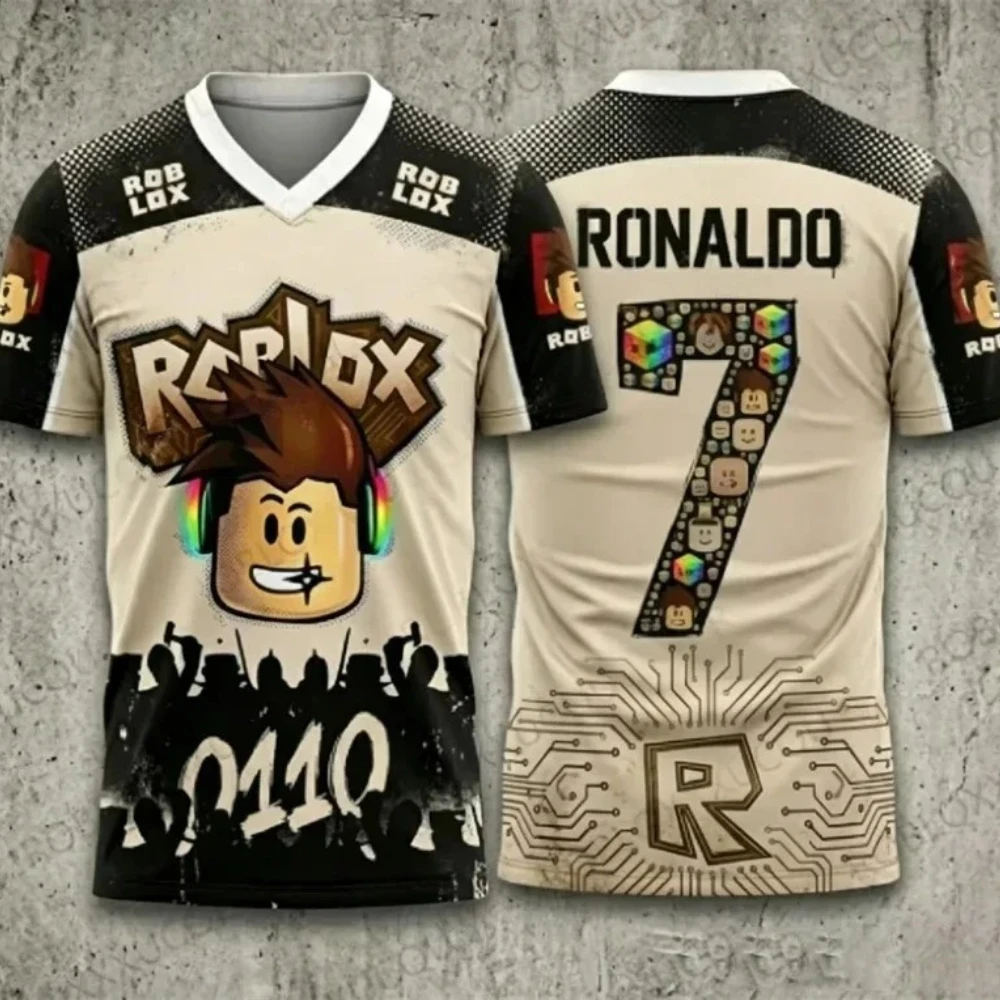 Summer Boy's Casual Graphic Kid Adult T-Shirt Boy Tee Outdoor Roblox Game 3D Print Sport Men's T-shirt Gift