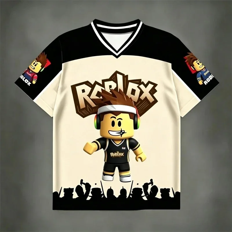 Summer Boy's Casual Graphic Kid Adult T-Shirt Boy Tee Outdoor Roblox Game 3D Print Sport Men's T-shirt Gift