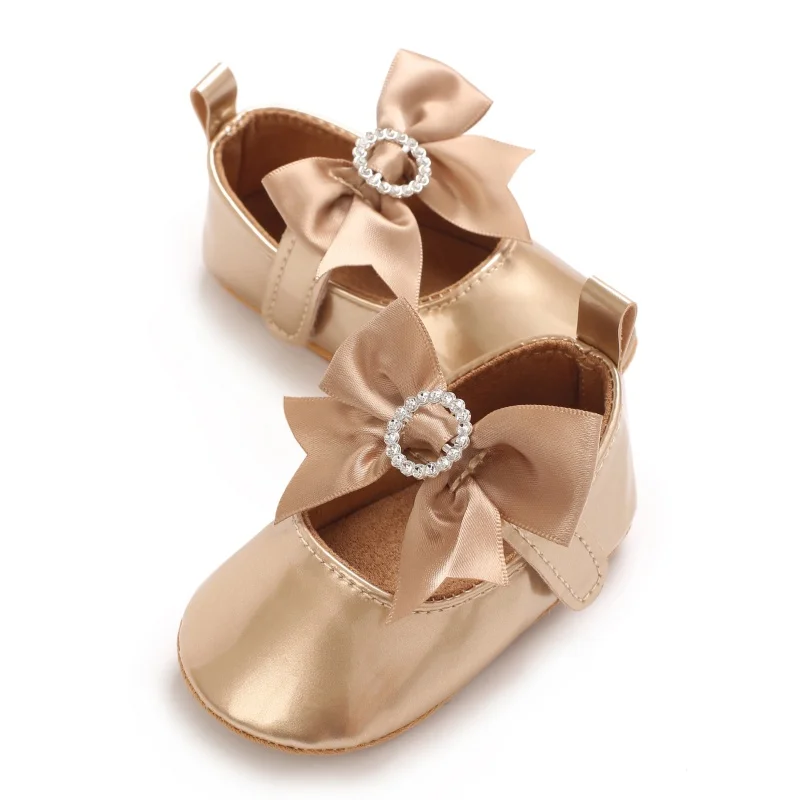 Infant Pre-Walker Shoes 0-1Year Baby Girls Princess Sandals Bowknot Soft Sole Elegant Formal Walking Shoes