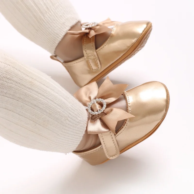 Infant Pre-Walker Shoes 0-1Year Baby Girls Princess Sandals Bowknot Soft Sole Elegant Formal Walking Shoes