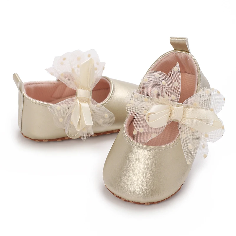 Infant Pre-Walker Shoes 0-1Year Baby Girls Princess Sandals Bowknot Soft Sole Elegant Formal Walking Shoes