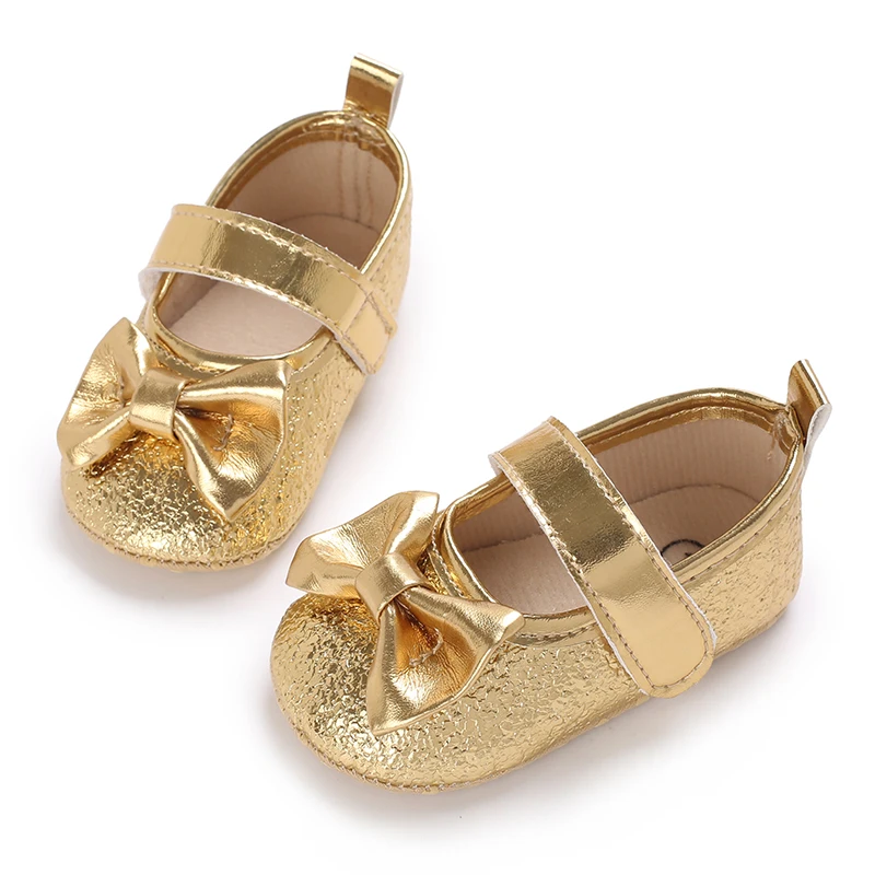Infant Pre-Walker Shoes 0-1Year Baby Girls Princess Sandals Bowknot Soft Sole Elegant Formal Walking Shoes