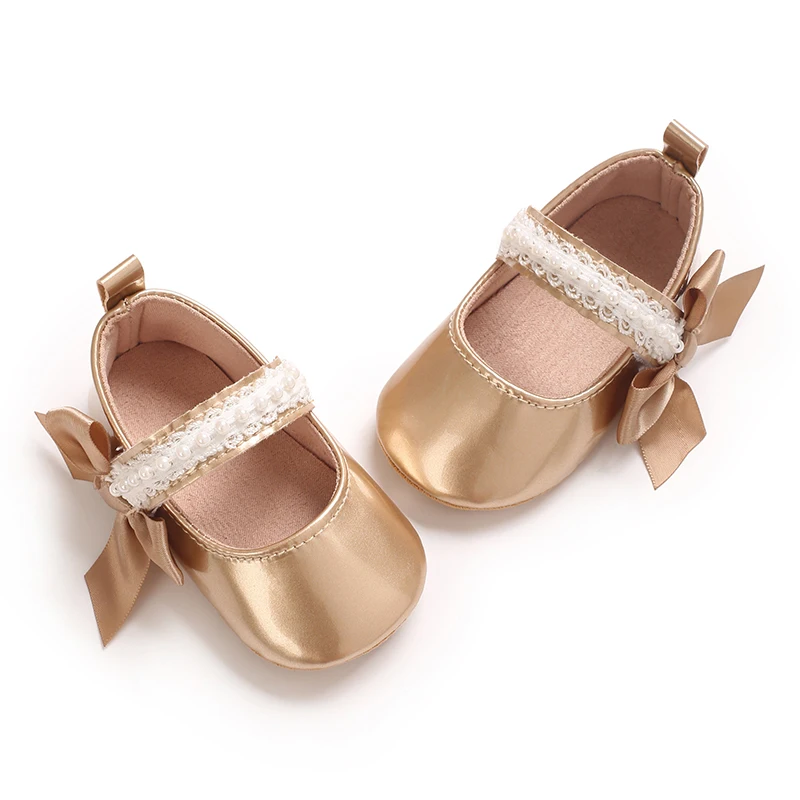 Infant Pre-Walker Shoes 0-1Year Baby Girls Princess Sandals Bowknot Soft Sole Elegant Formal Walking Shoes