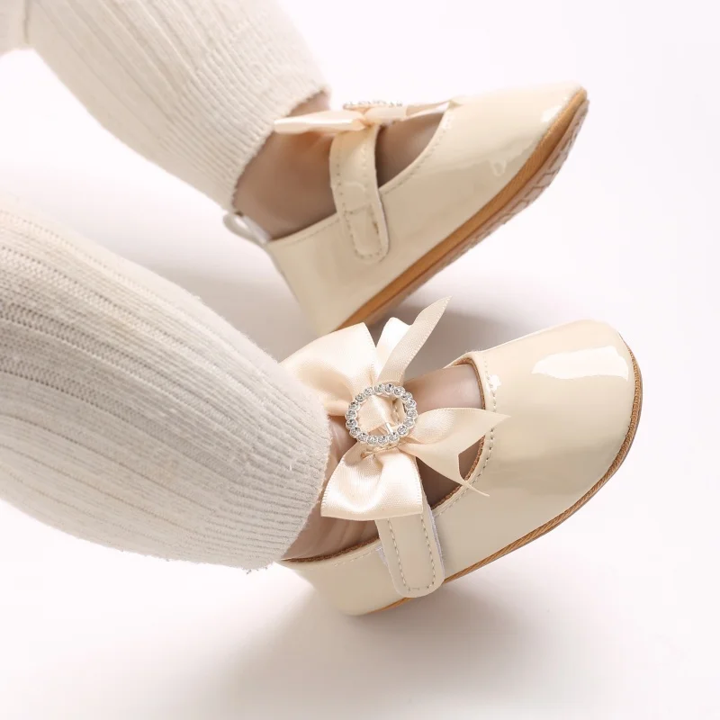 Infant Pre-Walker Shoes 0-1Year Baby Girls Princess Sandals Bowknot Soft Sole Elegant Formal Walking Shoes