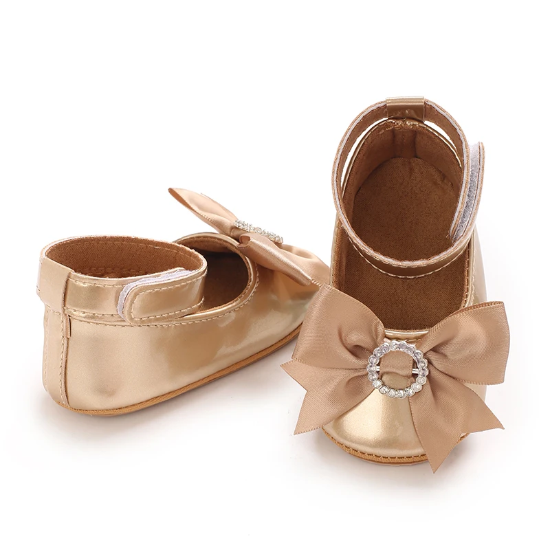 Infant Pre-Walker Shoes 0-1Year Baby Girls Princess Sandals Bowknot Soft Sole Elegant Formal Walking Shoes