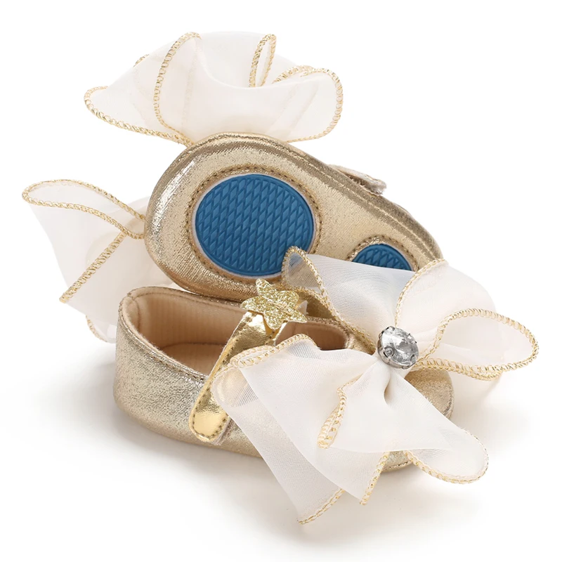 Infant Pre-Walker Shoes 0-1Year Baby Girls Princess Sandals Bowknot Soft Sole Elegant Formal Walking Shoes