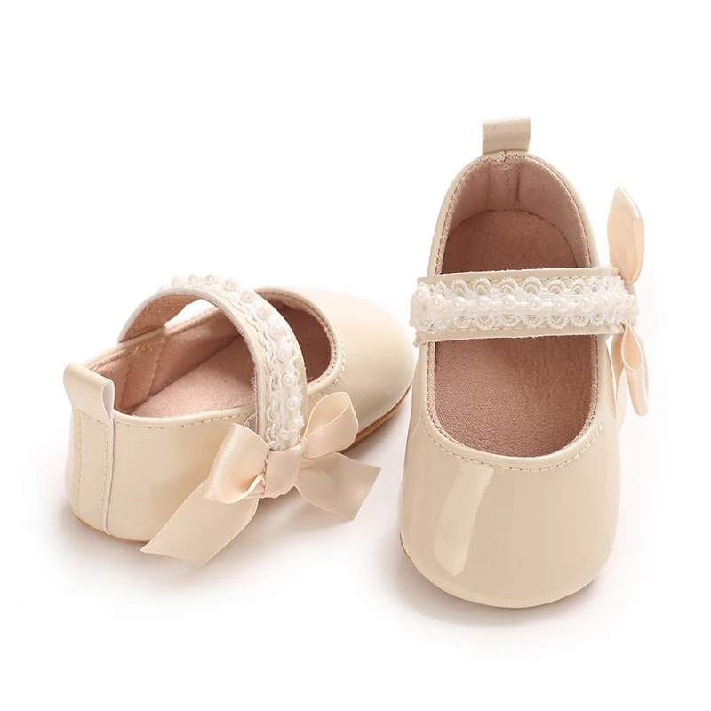 Infant Pre-Walker Shoes 0-1Year Baby Girls Princess Sandals Bowknot Soft Sole Elegant Formal Walking Shoes
