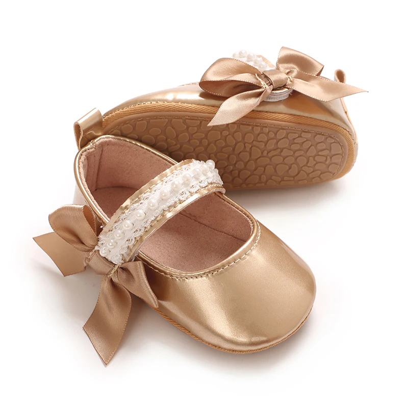 Infant Pre-Walker Shoes 0-1Year Baby Girls Princess Sandals Bowknot Soft Sole Elegant Formal Walking Shoes