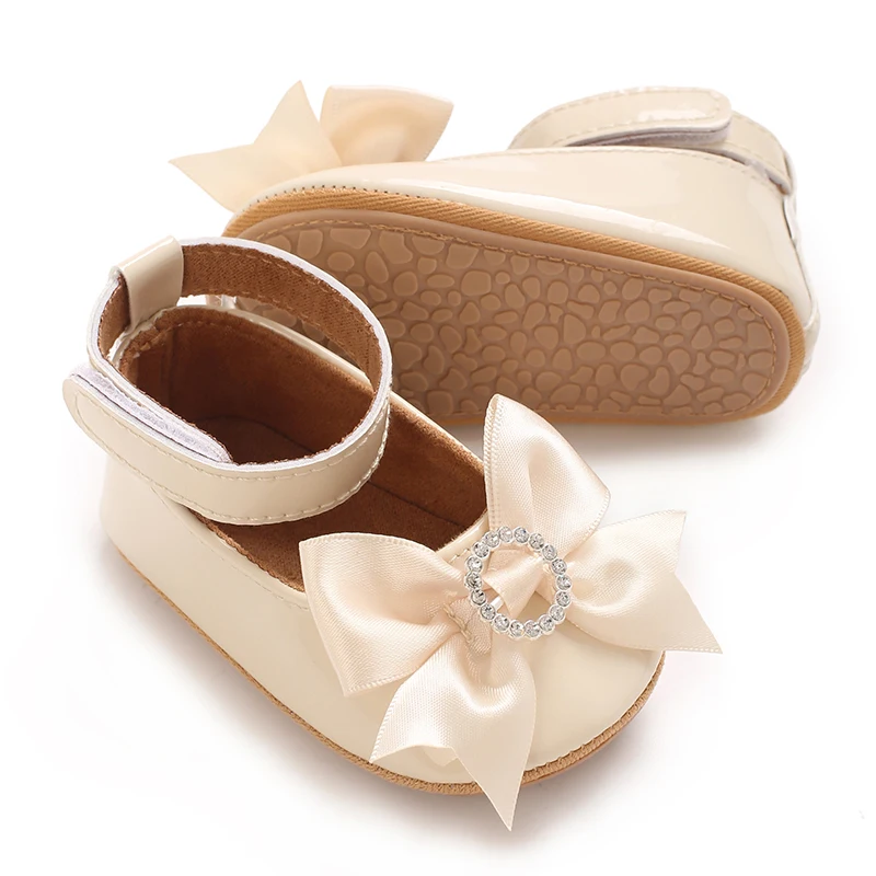 Infant Pre-Walker Shoes 0-1Year Baby Girls Princess Sandals Bowknot Soft Sole Elegant Formal Walking Shoes
