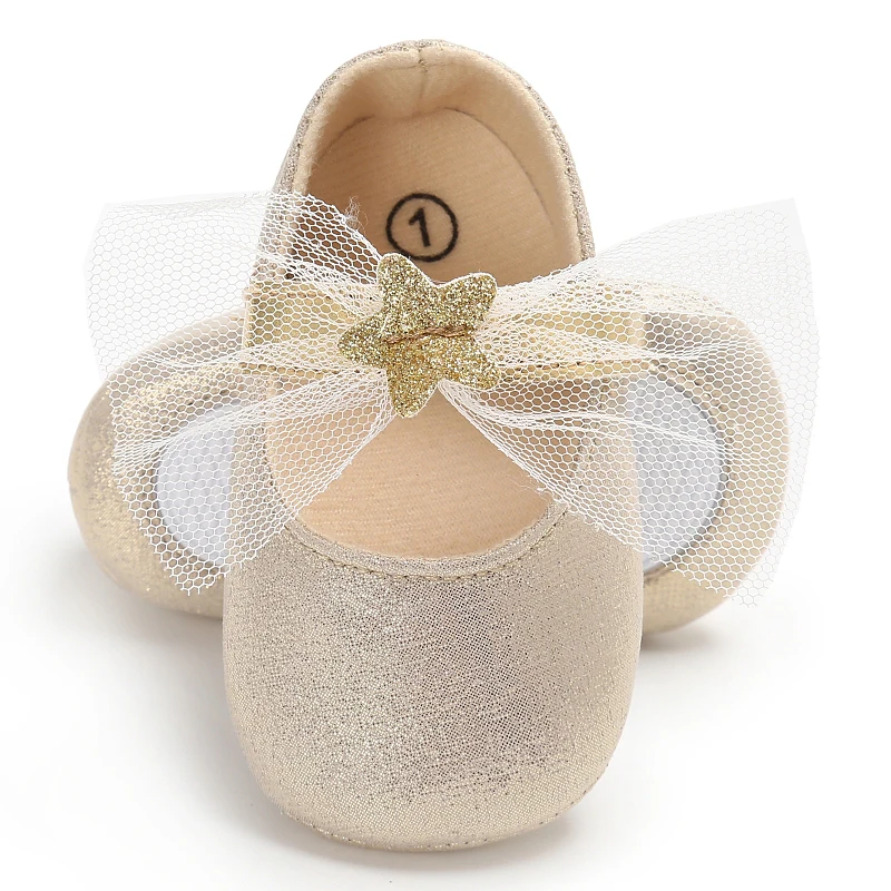 Infant Pre-Walker Shoes 0-1Year Baby Girls Princess Sandals Bowknot Soft Sole Elegant Formal Walking Shoes