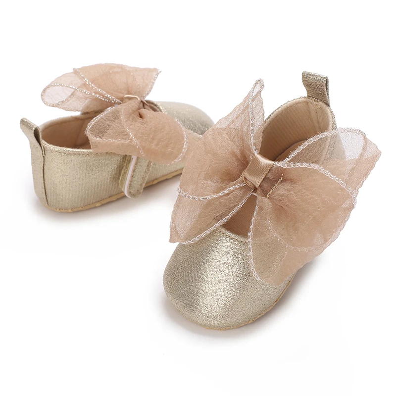 Infant Pre-Walker Shoes 0-1Year Baby Girls Princess Sandals Bowknot Soft Sole Elegant Formal Walking Shoes