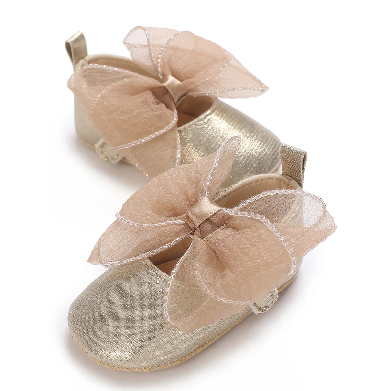 Infant Pre-Walker Shoes 0-1Year Baby Girls Princess Sandals Bowknot Soft Sole Elegant Formal Walking Shoes