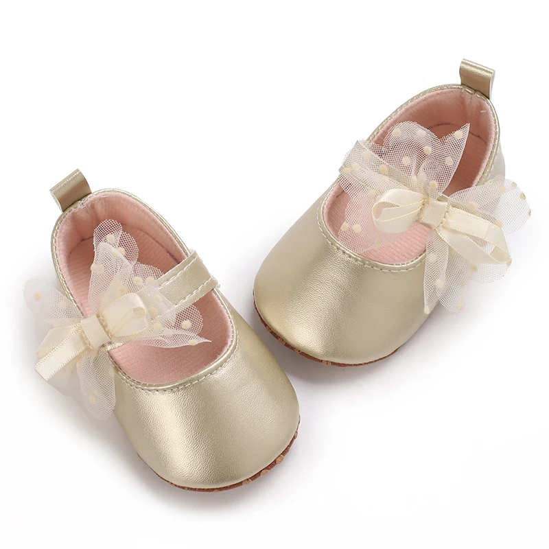 Infant Pre-Walker Shoes 0-1Year Baby Girls Princess Sandals Bowknot Soft Sole Elegant Formal Walking Shoes
