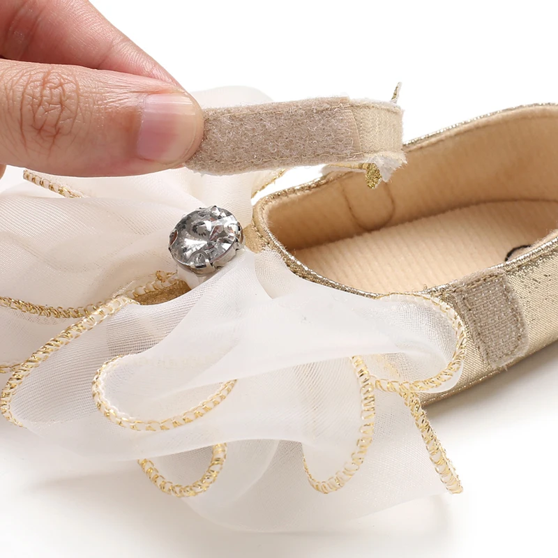 Infant Pre-Walker Shoes 0-1Year Baby Girls Princess Sandals Bowknot Soft Sole Elegant Formal Walking Shoes