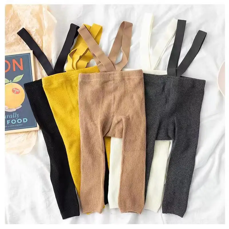 Spring Autumn Baby Girls Boys Tights Infant Kids Suspender Pantyhose Baby Girl Clothes High Waist Bandage Cross Straped Leggings