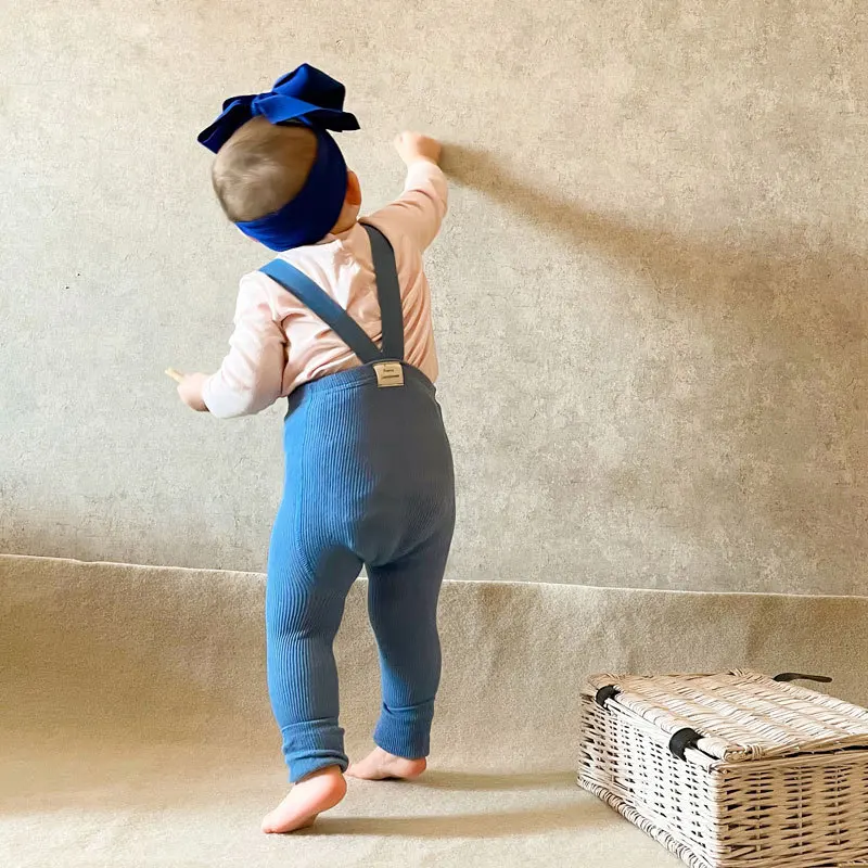 Spring Autumn Baby Girls Boys Tights Infant Kids Suspender Pantyhose Baby Girl Clothes High Waist Bandage Cross Straped Leggings