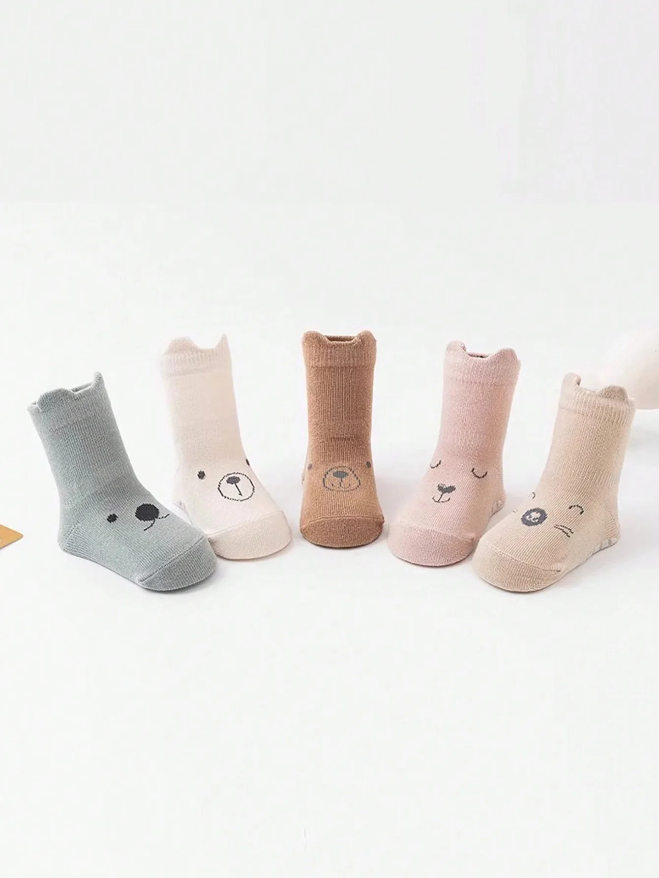 5 Pairs of Baby Floor Socks for All Seasons Kidsren's Non-Slip Baby Toddler Socks Soft Bottom Indoor Cute Boys and Girls Socks