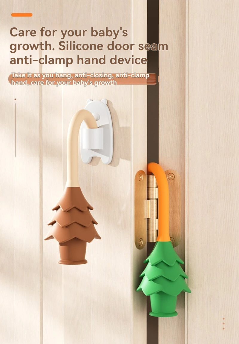 Child Safety Anti-Pinch Hand Door Lock Clamp Hanging Door Stopper Card Type - Prevents Closing for Extra Security