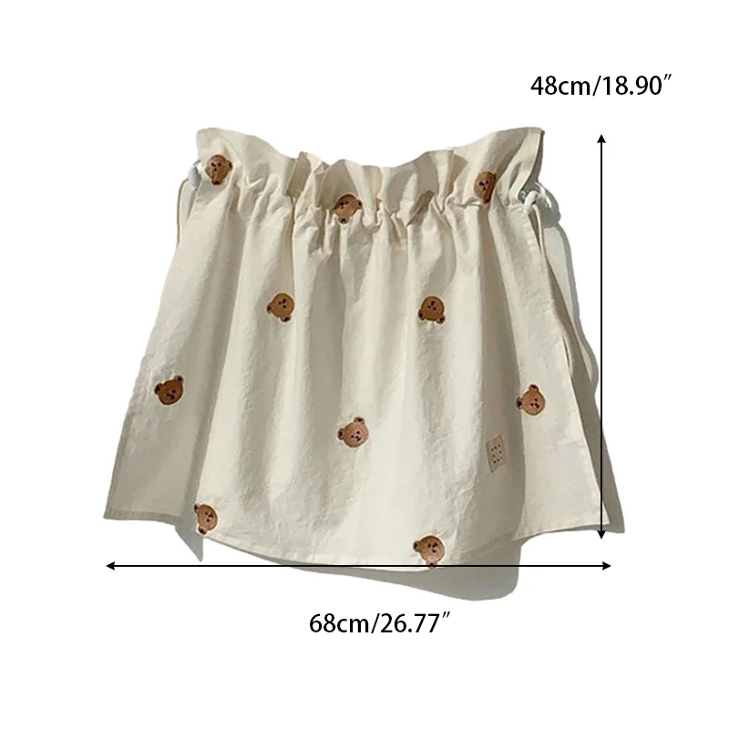Baby Car Curtain Sun Protection Sunshade for Children UV Protect Window Curtain Kawaii Embroidered Bear Cart Accessories