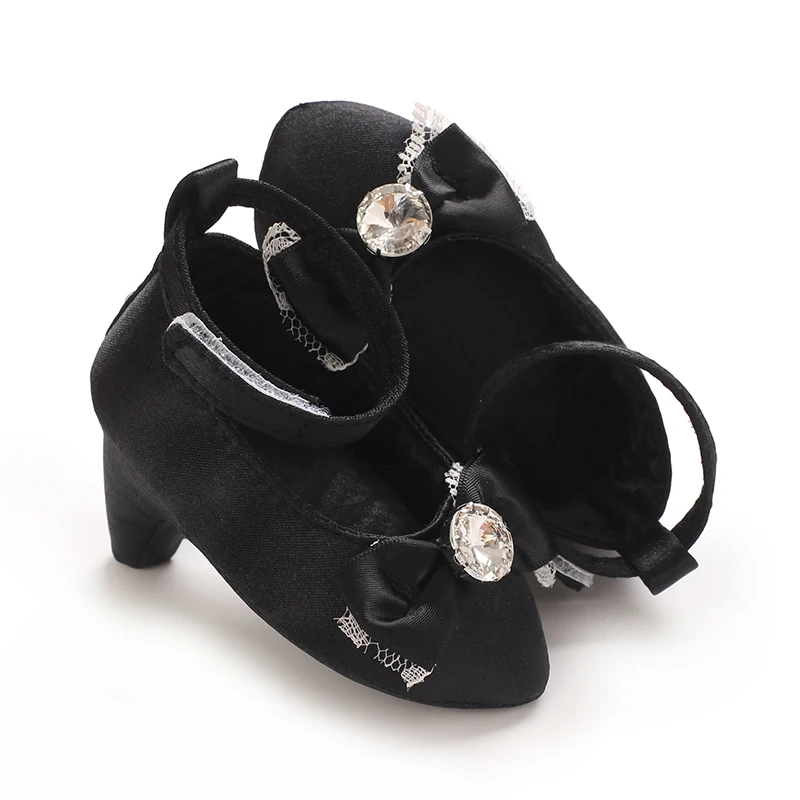 Infant Pre-Walker Shoes 0-18M Baby Girls Princess Bow Shoes Solid Color Fashion Party Walking Footwear