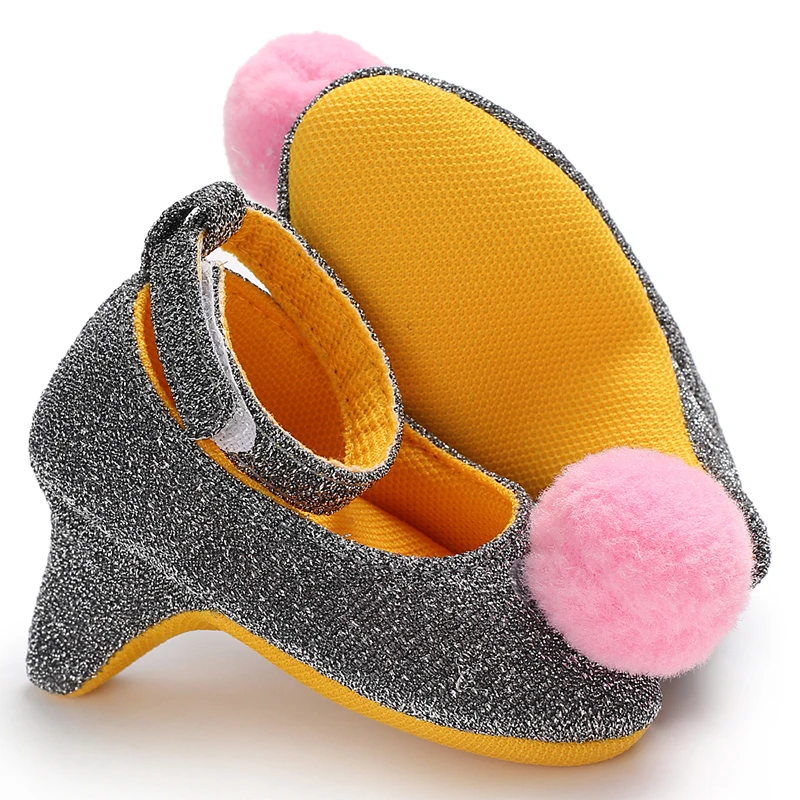 Infant Pre-Walker Shoes 0-18M Baby Girls Princess Bow Shoes Solid Color Fashion Party Walking Footwear