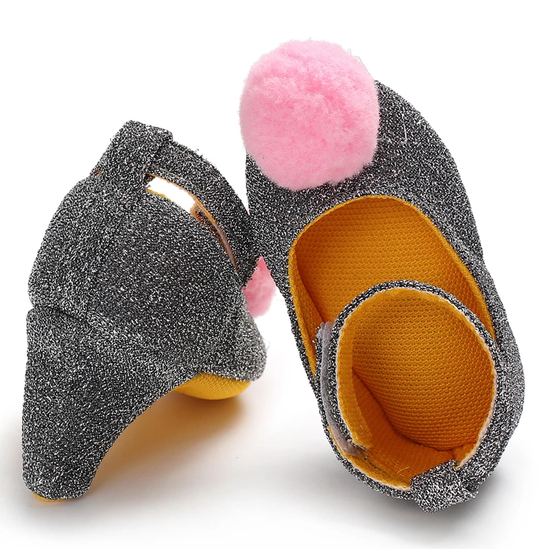 Infant Pre-Walker Shoes 0-18M Baby Girls Princess Bow Shoes Solid Color Fashion Party Walking Footwear