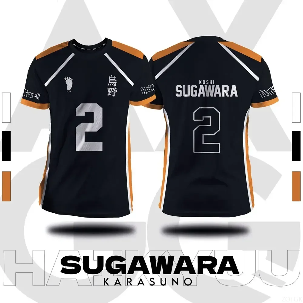 Haikyuu Fukurodani Hinata Cartoon Anime Cosplay Men Jersey Summer Short Sleeve Children Tee Top 2025 New Fashion