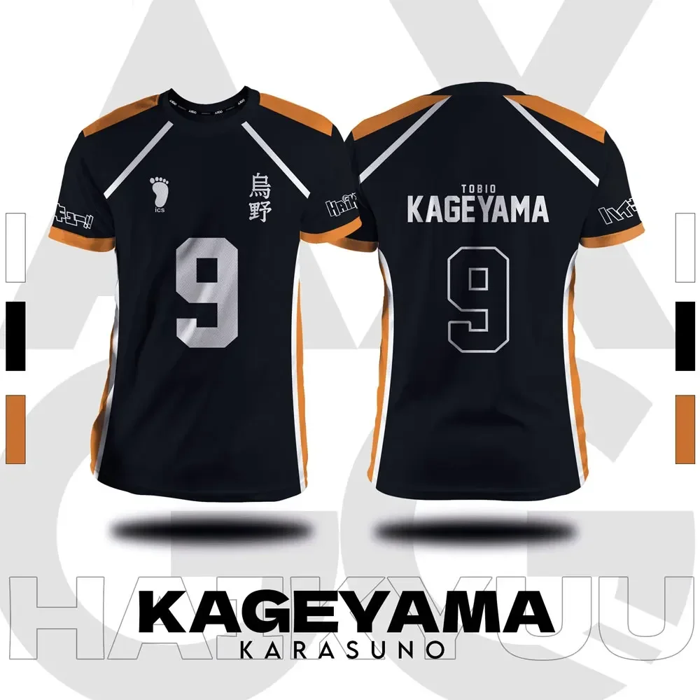 Haikyuu Fukurodani Hinata Cartoon Anime Cosplay Men Jersey Summer Short Sleeve Children Tee Top 2025 New Fashion