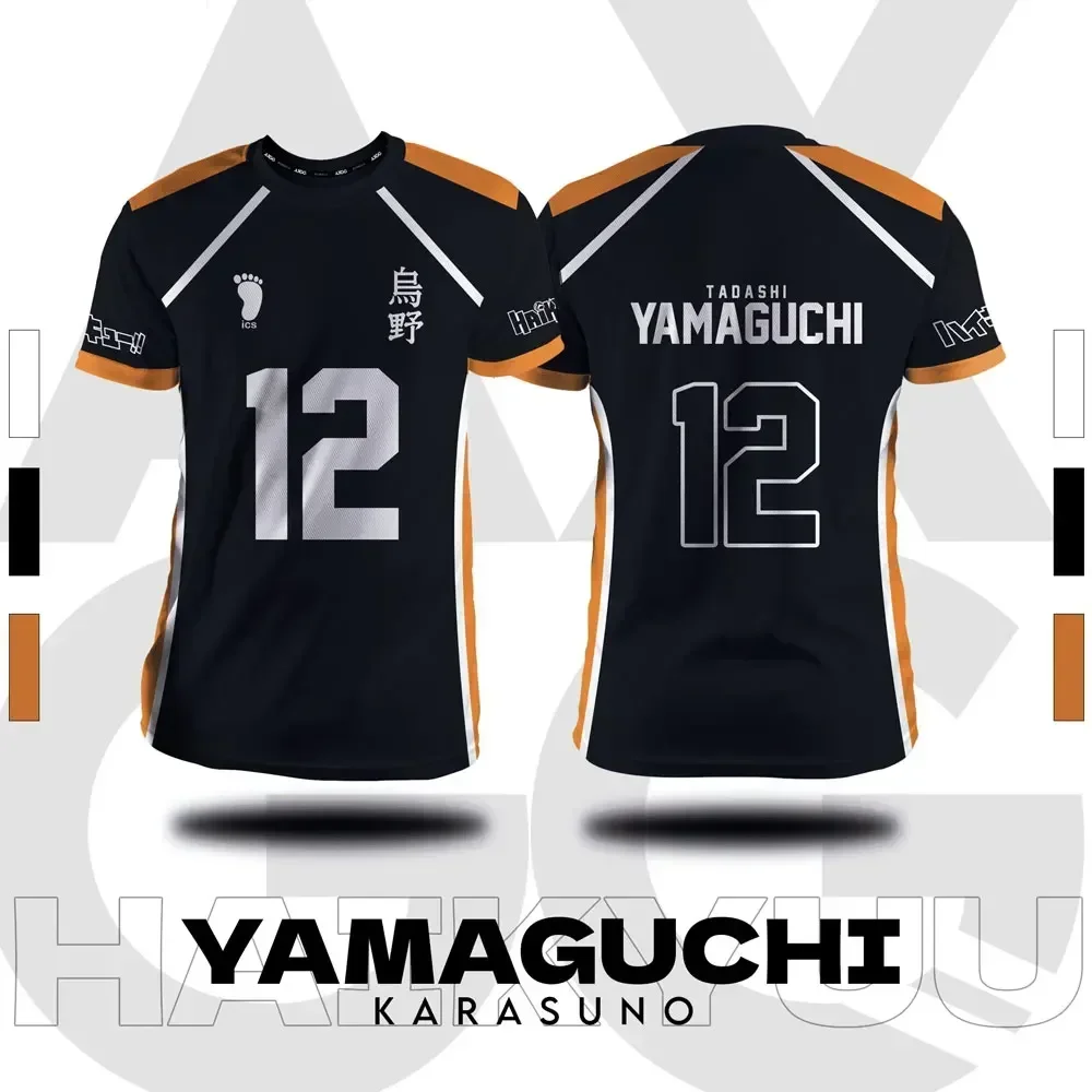 Haikyuu Fukurodani Hinata Cartoon Anime Cosplay Men Jersey Summer Short Sleeve Children Tee Top 2025 New Fashion