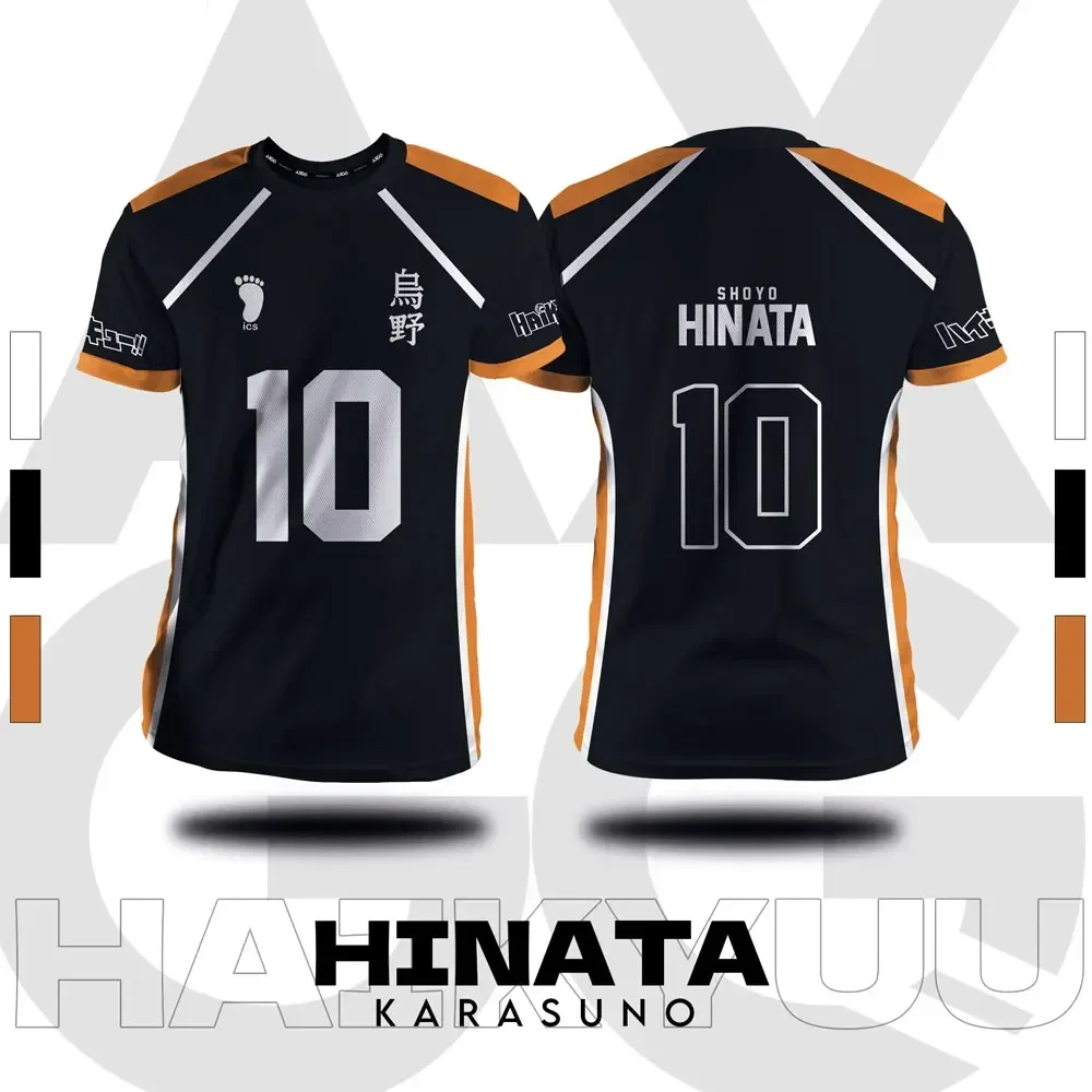 Haikyuu Fukurodani Hinata Cartoon Anime Cosplay Men Jersey Summer Short Sleeve Children Tee Top 2025 New Fashion