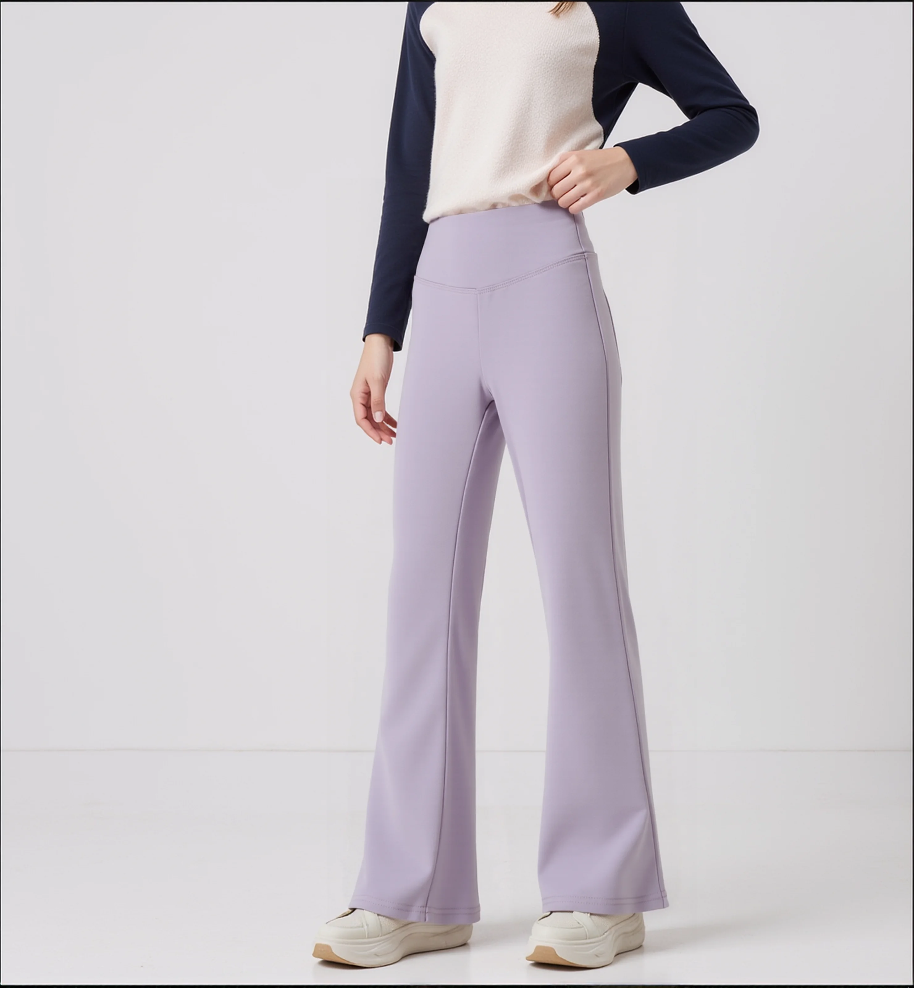 Girls Flared Pants High Waist Yoga Leggings Teenagers Stretch Elastic Waistband Kids Sportswear Trousers Autumn Spring