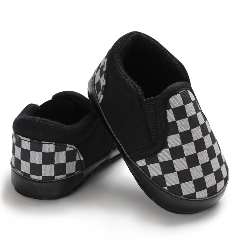 2025 New Baby Canvas Sneakers Anti-slip Soft Plaid Baby Boy Girl Shoes Newborns First Walkers Infant Baby Unisex Casual Shoes