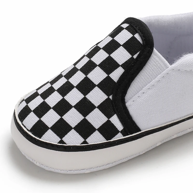 2025 New Baby Canvas Sneakers Anti-slip Soft Plaid Baby Boy Girl Shoes Newborns First Walkers Infant Baby Unisex Casual Shoes