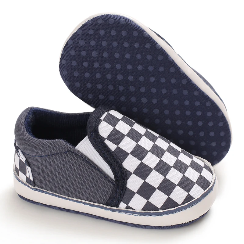 2025 New Baby Canvas Sneakers Anti-slip Soft Plaid Baby Boy Girl Shoes Newborns First Walkers Infant Baby Unisex Casual Shoes