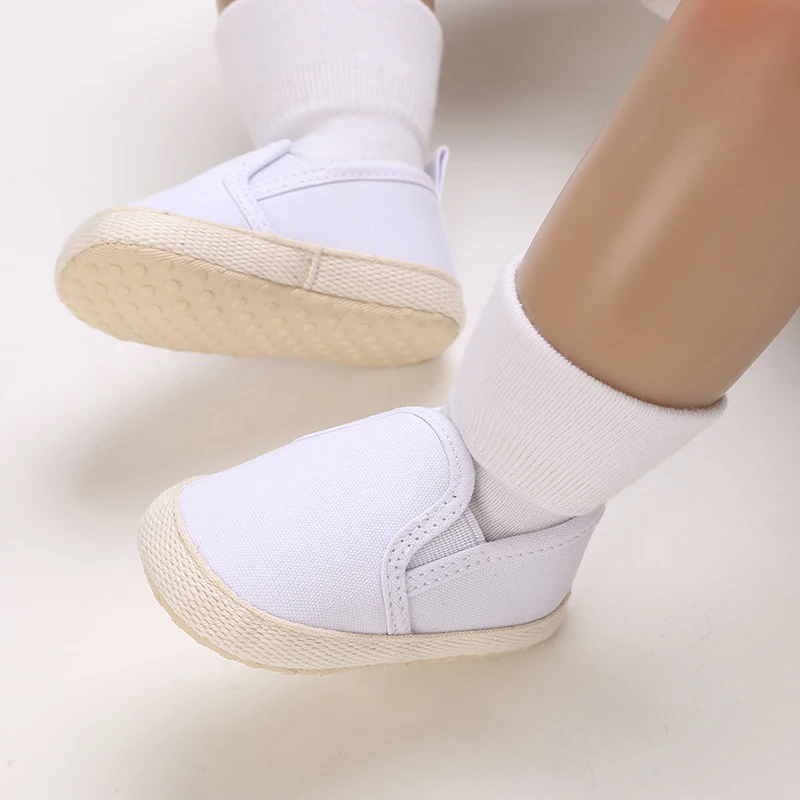 2025 New Baby Canvas Sneakers Anti-slip Soft Plaid Baby Boy Girl Shoes Newborns First Walkers Infant Baby Unisex Casual Shoes