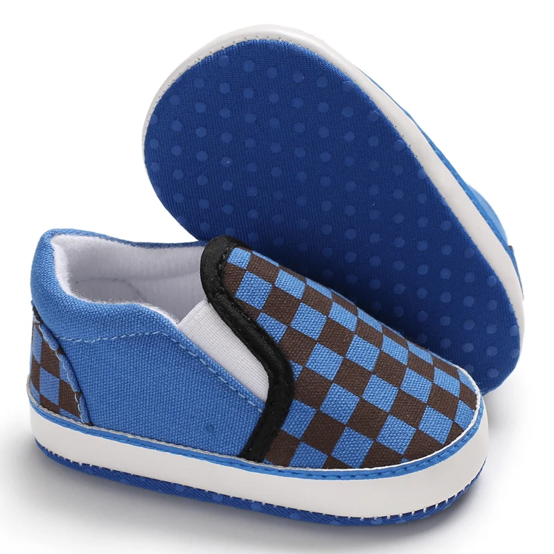 2025 New Baby Canvas Sneakers Anti-slip Soft Plaid Baby Boy Girl Shoes Newborns First Walkers Infant Baby Unisex Casual Shoes