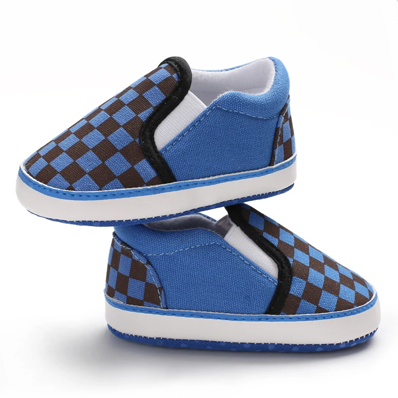 2025 New Baby Canvas Sneakers Anti-slip Soft Plaid Baby Boy Girl Shoes Newborns First Walkers Infant Baby Unisex Casual Shoes