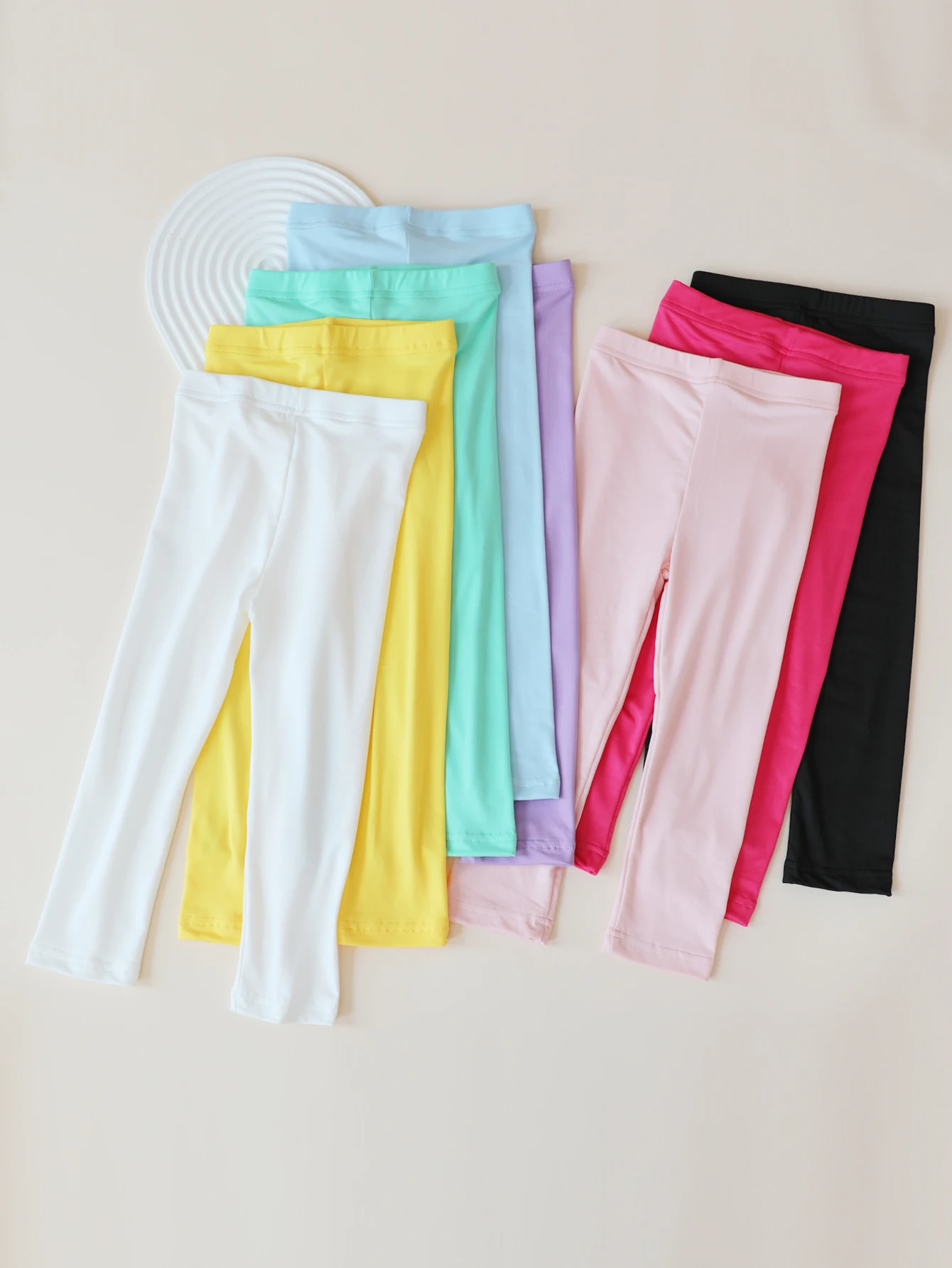 Girl Pants Soft Elastic Kids Leggings Candy Color Girls Skinny Pant Solid Color Trousers for Aged 2-12 Years Children Daily Wear