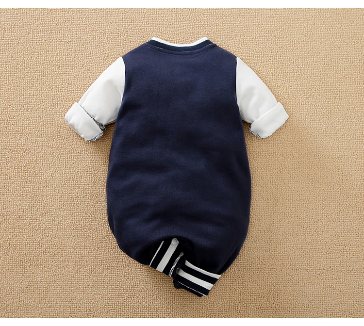 Jumpsuit Newborn Baby Baseball uniform Spring and Autumn 0-18 months Boys Cotton Baby Onesie Clothes Romper Embroidery Preschool