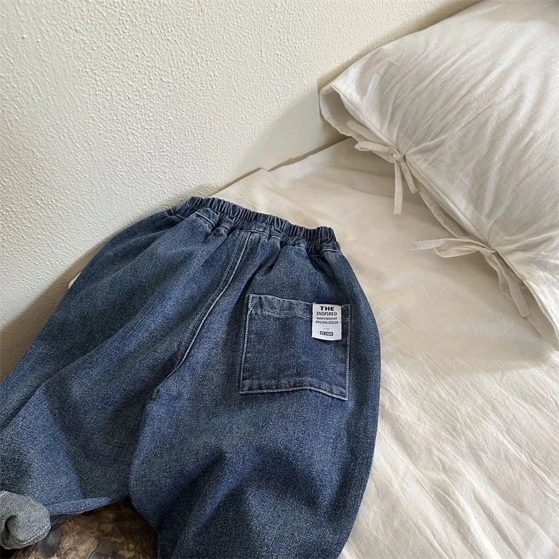 New Spring Summer Children's Clothes Girls Jeans Cotton Loose Baby Boys Harem Pants 1-7Year Toddler Kids Casual Denim Trousers