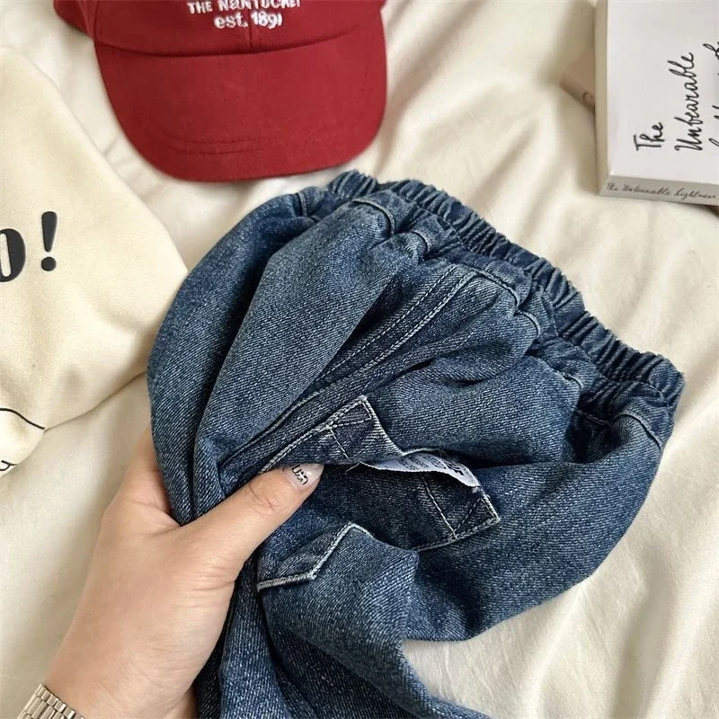 New Spring Summer Children's Clothes Girls Jeans Cotton Loose Baby Boys Harem Pants 1-7Year Toddler Kids Casual Denim Trousers