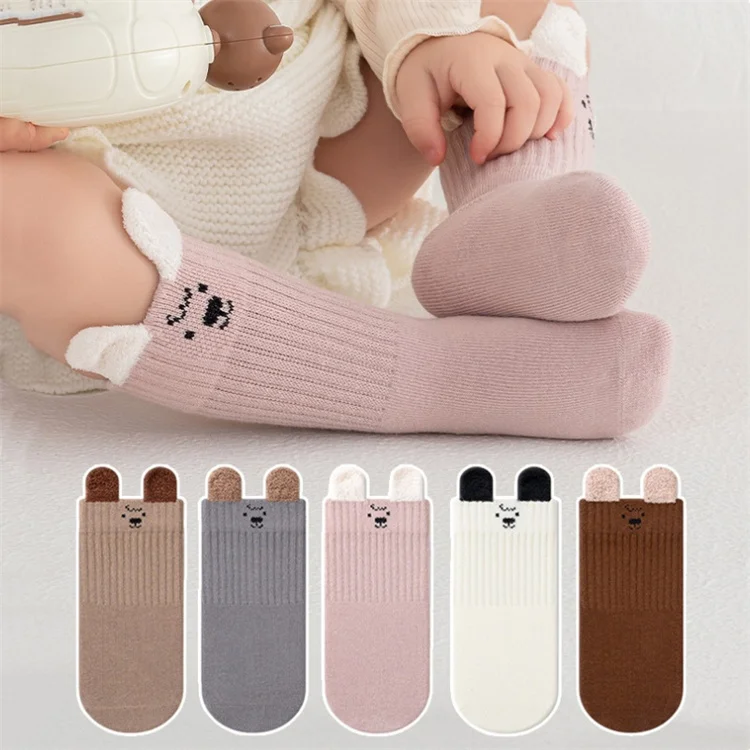 Cute Kids Socks For Girls Boys Soft Cotton Baby Toddler Boy Girl Sock Cartoon Children's Short Socks Autumn Winter 0-8Years New