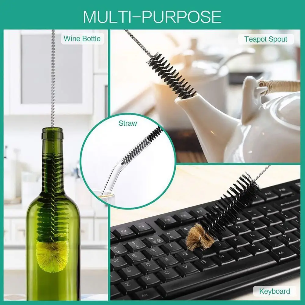 Practical Useful Milk Bottle Brush Suspensible Food Grade Glass Cleaner Multi-function Cleaning Brush
