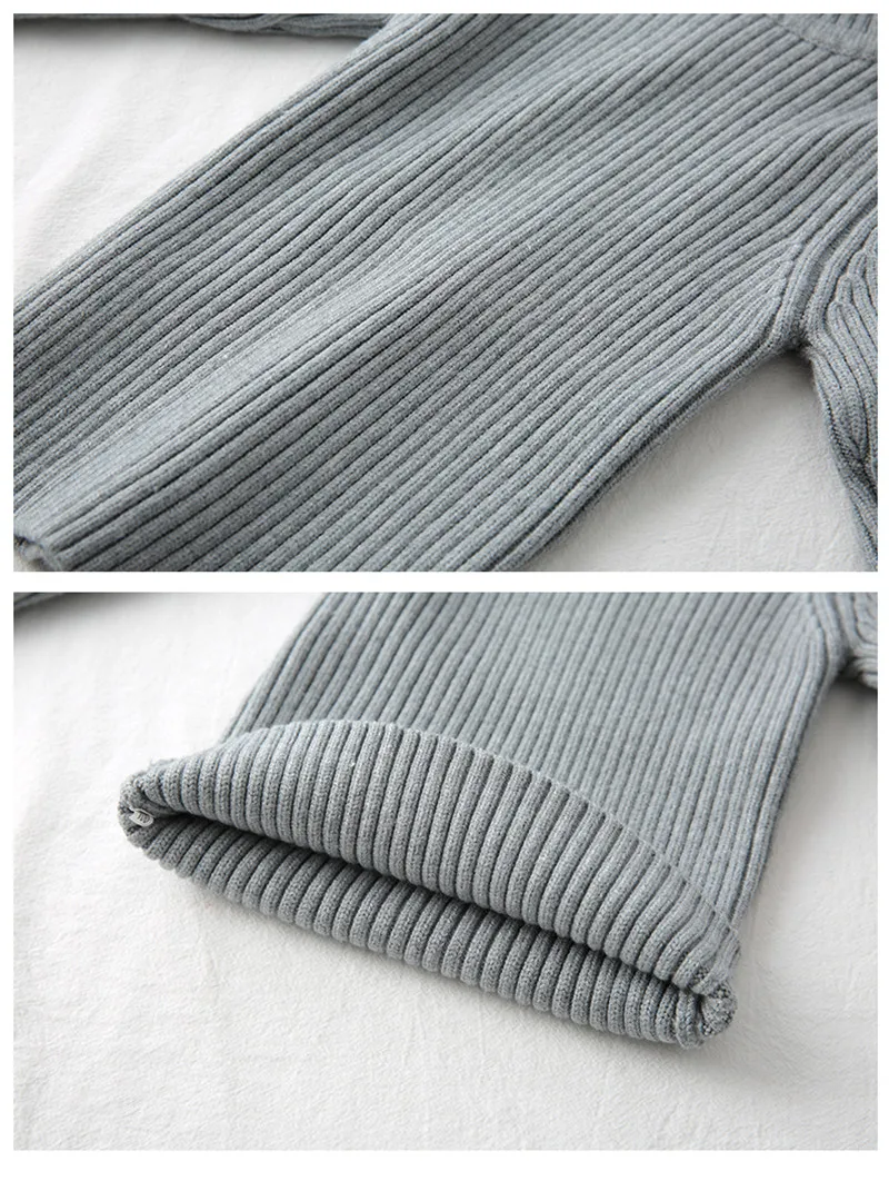 Baby Girls Winter Turtleneck Knitted Sweaters Clothes 2025 Autumn Children Boys Pullover Kids Knitwear