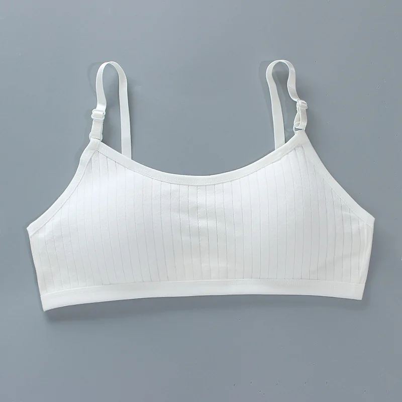 4pcs/Lot Teenage Girls Training Bras Seamless Middle High School Students Vest Bra Kids Children Back Buckle Bra Teens Underwear