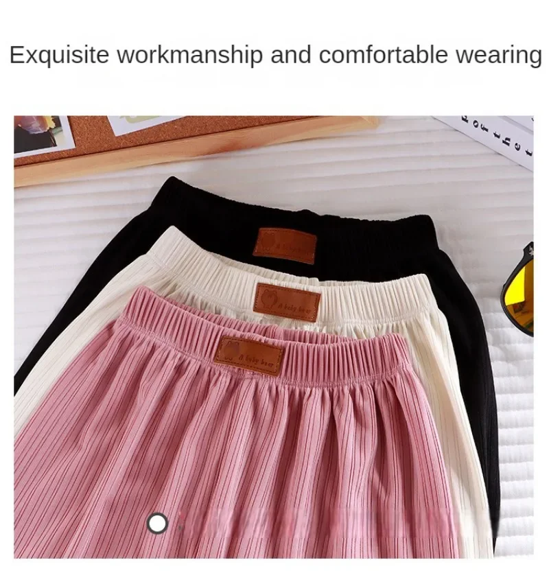 Summer Boys Girls Pants Casual Baby Kids Loose Pants Girl Breathable Pant Children Clothing